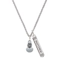thumbnail image 1 of Delight Jewelry Silvertone Mini 2-D Snowman Silvertone Mother Daughter Bar Charm Necklace, 23", 1 of 4