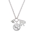 thumbnail image 1 of Delight Jewelry Silvertone Mini Bee Let Things Go Fall Zoey Charm Necklace, 28", 1 of 4