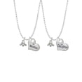 thumbnail image 1 of Delight Jewelry Silvertone Mini Bee Mother & Daughter Heart Necklaces (Set of 2), 19"+2", 1 of 4