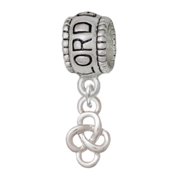 Delight Jewelry Silvertone Mini Celtic Knot Lord Guide Me Charm Bead