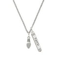 thumbnail image 1 of Delight Jewelry Silvertone Mini Christmas Light Silvertone Believe Faith Prayer Hope Bar Charm Necklace, 23", 1 of 4