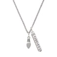 thumbnail image 1 of Delight Jewelry Silvertone Mini Christmas Light Silvertone Forever Bar Charm Necklace, 23", 1 of 4