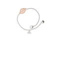 thumbnail image 1 of Delight Jewelry Silvertone Mini Dog Bone with Heart - Rose Goldtone Leaf Delicate Bracelet, 6.25+1.75", 1 of 4