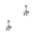 thumbnail image 1 of Delight Jewelry Silvertone Mini Elephant Clear Crystal Post Earrings, 1 of 4