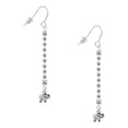 thumbnail image 1 of Delight Jewelry Silvertone Mini Elephant - Silver-tone Long Sparkle Dangle French Earrings, 1 of 4