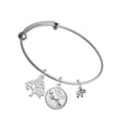 thumbnail image 1 of Delight Jewelry Silvertone Mini Elephant Silvertone Let Things Go Tree Charm Bangle Bracelet, 1 of 4