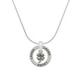 thumbnail image 1 of Delight Jewelry Silvertone Mini Four Leaf Clover Laugh Ring Charm Necklace, 18", 1 of 4
