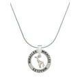 thumbnail image 1 of Delight Jewelry Silvertone Mini Giraffe Miracles Ring Charm Necklace, 18", 1 of 4