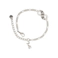 thumbnail image 1 of Delight Jewelry Silvertone Mini Giraffe Silver-tone Paw Infinity Link Chain Bracelet, 6"+2" Extender, 1 of 3