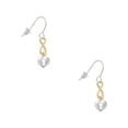 thumbnail image 1 of Delight Jewelry Silvertone Mini Heart Lock Gold Tone Infinity French Earrings, 1 of 4