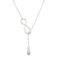 thumbnail image 1 of Delight Jewelry Silvertone Mini Horseshoe with Clear Crystal Silver tone Elegant Infinity Lariat Necklace, 1 of 4