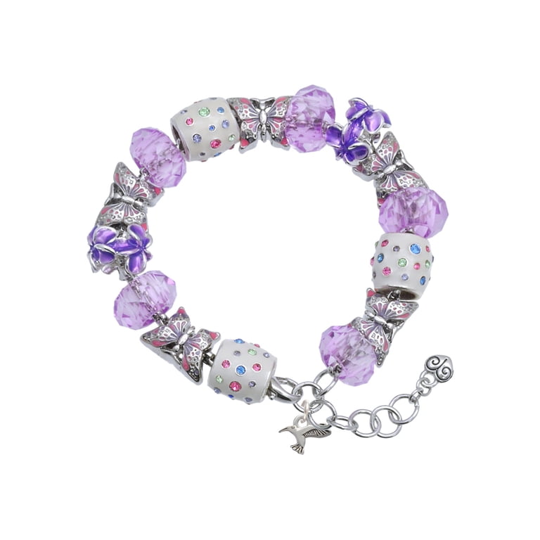 Amethyst Hummingbird Bracelet - Adjustable Gemstone Bracelet With Sliding Knot, Handmade In USA