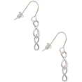 thumbnail image 1 of Delight Jewelry Silvertone Mini Infinity Sign Silver tone Infinity French Earrings, 1 of 4