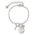 thumbnail image 1 of Delight Jewelry Silvertone Mini Infinity Sign Silvertone Discover Dream Explore Zoey Charm Bracelet, 6.5+2" Extender, 1 of 4