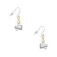 thumbnail image 1 of Delight Jewelry Silvertone Mini Megaphone Gold Tone Infinity French Earrings, 1 of 4