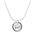 thumbnail image 1 of Delight Jewelry Silvertone Mini Megaphone Gymnastics Ring Charm Necklace, 18", 1 of 4