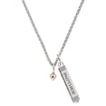 thumbnail image 1 of Delight Jewelry Silvertone Mini November - Yellow Crystal Heart Silvertone Mother Daughter Bar Charm Necklace, 23", 1 of 4