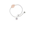 thumbnail image 1 of Delight Jewelry Silvertone Mini Nurse Hat - Rose Goldtone Leaf Delicate Bracelet, 6.25+1.75", 1 of 4