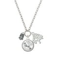 thumbnail image 1 of Delight Jewelry Silvertone Mini Owl Let Things Go Fall Zoey Charm Necklace, 28", 1 of 4