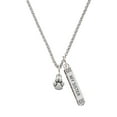 thumbnail image 1 of Delight Jewelry Silvertone Mini Rounded Paw Silvertone Always My Sister Bar Charm Necklace, 23", 1 of 4