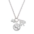thumbnail image 1 of Delight Jewelry Silvertone Mini Scottie Dog Let Things Go Fall Zoey Charm Necklace, 28", 1 of 4