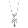 thumbnail image 1 of Delight Jewelry Silvertone Mini Sea Turtle Silver tone Bow Heart Necklace, 1 of 4