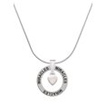 thumbnail image 1 of Delight Jewelry Silvertone Mini Smooth Heart Miracles Ring Charm Necklace, 18", 1 of 4