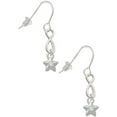 thumbnail image 1 of Delight Jewelry Silvertone Mini Star with Clear Crystal Silver tone Infinity French Earrings, 1 of 4