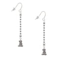 thumbnail image 1 of Delight Jewelry Silvertone Mini Teddy Bear - Silver-tone Long Sparkle Dangle French Earrings, 1 of 4