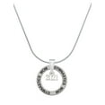thumbnail image 1 of Delight Jewelry Silvertone Mini Year 2021 Gymnastics Mom Ring Charm Necklace, 18", 1 of 4