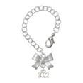 thumbnail image 1 of Delight Jewelry Silvertone Mini Year 2022 - Silvertone Bow Charm Accessory for Tumblers and Thermal Cups, 1 of 4
