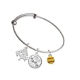 thumbnail image 1 of Delight Jewelry Silvertone Mini Yellow Softball - Silvertone Let Things Go Tree Charm Bangle Bracelet, 1 of 4