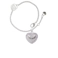thumbnail image 1 of Delight Jewelry Silvertone Mom Rocks on AB Crystal Heart Silver-tone Rose Link Chain Bracelet, 6.25"+1.75" Extender, 1 of 4