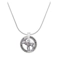 thumbnail image 1 of Delight Jewelry Silvertone Moose Silvertone Grandmother Ring Charm Necklace, 18", 1 of 4