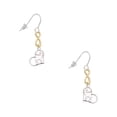 thumbnail image 1 of Delight Jewelry Silvertone Moose in Heart - Gold Tone Infinity French Earrings, 1 of 4