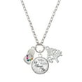 thumbnail image 1 of Delight Jewelry Silvertone Multicolored Flip Flop Let Things Go Fall Zoey Charm Necklace, 28", 1 of 4
