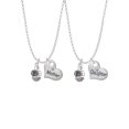 thumbnail image 1 of Delight Jewelry Silvertone Napoleon's Bee Spinner Mother & Daughter Heart Necklaces (Set of 2), 19"+2", 1 of 4