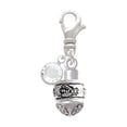 thumbnail image 1 of Delight Jewelry Silvertone Napoleon's Bee Spinner - Silvertone Clip on Charm with Clear Crystal Drop, 1 of 4