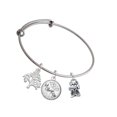 thumbnail image 1 of Delight Jewelry Silvertone Napoleon's Small Bee Silvertone Let Things Go Tree Charm Bangle Bracelet, 1 of 4