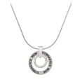 thumbnail image 1 of Delight Jewelry Silvertone Niece Eternity Ring Gymnastics Mom Ring Charm Necklace, 18", 1 of 4