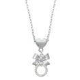 thumbnail image 1 of Delight Jewelry Silvertone Niece Eternity Ring Silver tone Bow Heart Necklace, 1 of 4