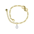 thumbnail image 1 of Delight Jewelry Silvertone Number - 0 - Gold-tone Paw Infinity Link Chain Bracelet, 6"+2" Extender, 1 of 3