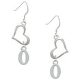 thumbnail image 1 of Delight Jewelry Silvertone Number - 0 - Open Heart French Earrings, 1 of 4