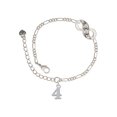 thumbnail image 1 of Delight Jewelry Silvertone Number - 4 - Silver-tone Paw Infinity Link Chain Bracelet, 6"+2" Extender, 1 of 3