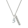 thumbnail image 1 of Delight Jewelry Silvertone Number - 5 - Silvertone Always My Mother Bar Charm Necklace, 23", 1 of 4