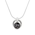 thumbnail image 1 of Delight Jewelry Silvertone Nurse Caduceus Seal - LPN Laugh Ring Charm Necklace, 18", 1 of 4