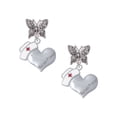 thumbnail image 1 of Delight Jewelry Silvertone Nurse's Prayer Heart - Lord Guide Silvertone Antiqued Butterfly Post Earrings, 1 of 4
