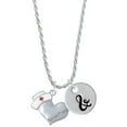 thumbnail image 1 of Delight Jewelry Silvertone Nurse's Prayer Heart - Lord Guide Silvertone Script Initial Disc - & - Charm Necklace, 20"+3", 1 of 4
