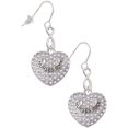 thumbnail image 1 of Delight Jewelry Silvertone Nurses Rock on AB Crystal Heart Silver tone Infinity French Earrings, 1 of 4