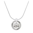 thumbnail image 1 of Delight Jewelry Silvertone Open Cat Face Live Ring Charm Necklace, 18", 1 of 4